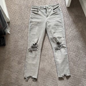 L’agence Stylish Gray Distressed Women Jeans